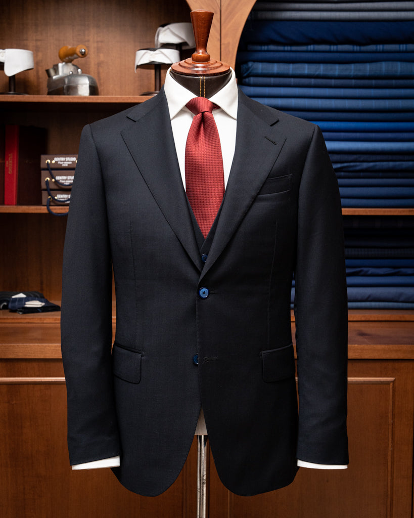 Dark Blue Giotto Suit with Vest