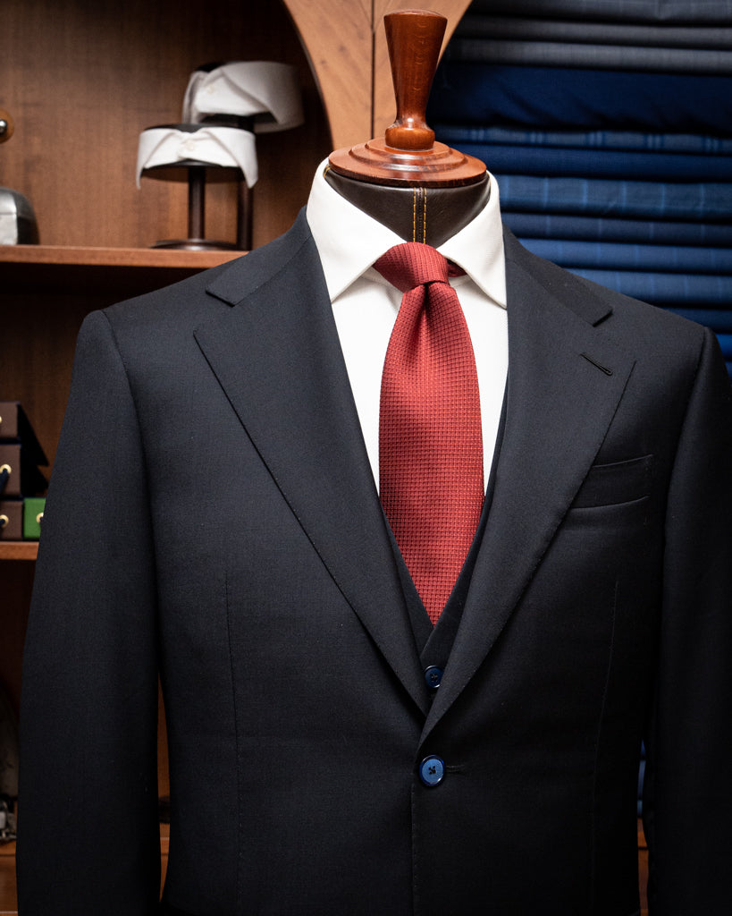 Dark Blue Giotto Suit with Vest