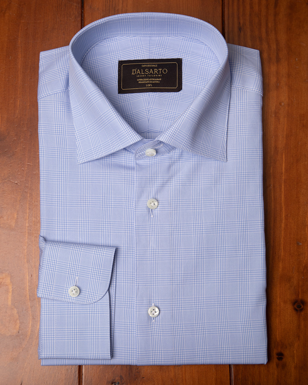 Camicia Principe di Galles Azzurra