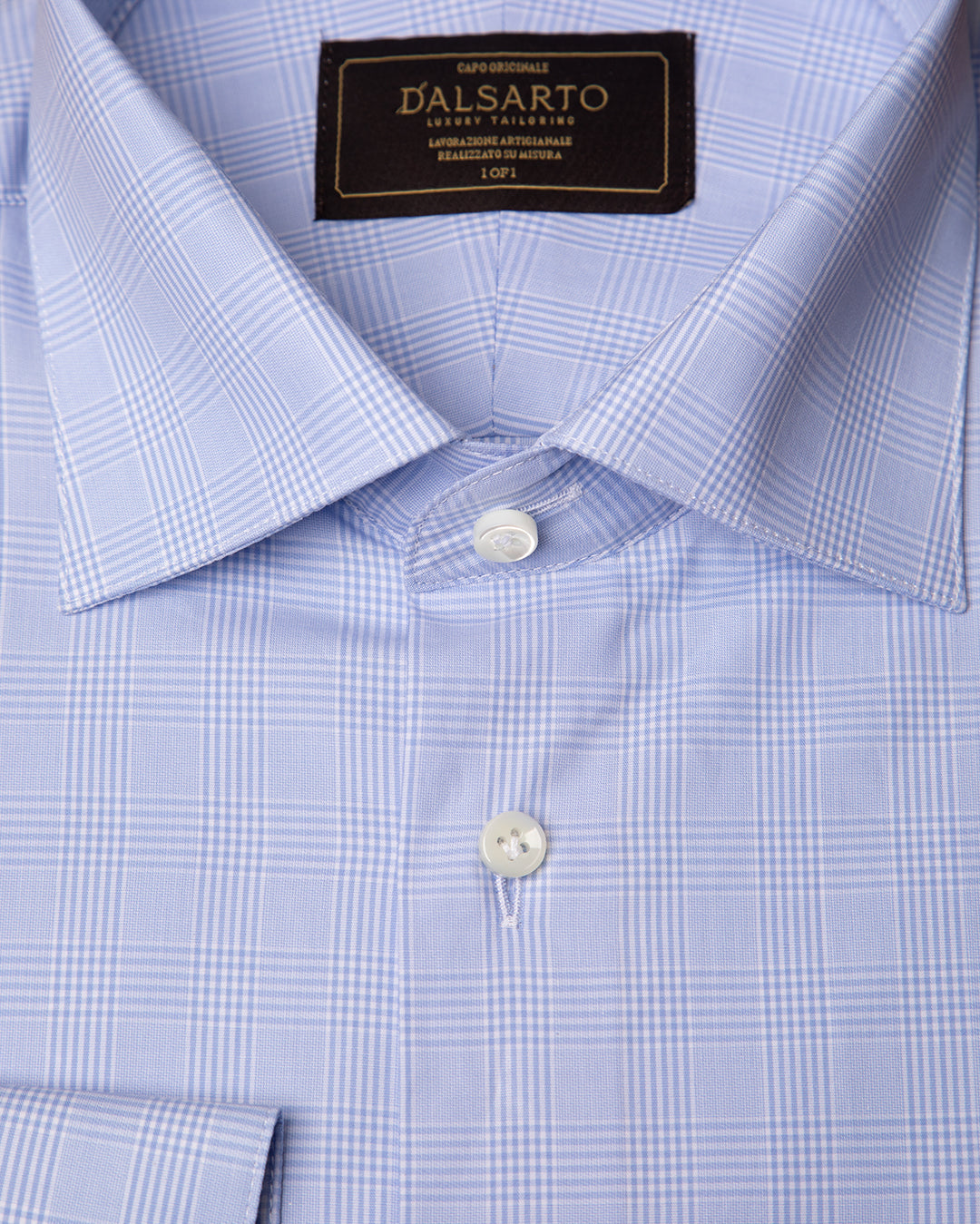 Camicia Principe di Galles Azzurra