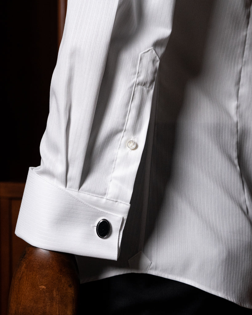 White Ceremony Shirt with Relief