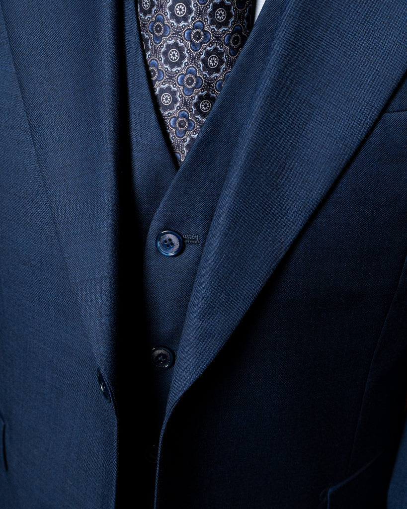 Bernini Navy Blue Suit with Vest