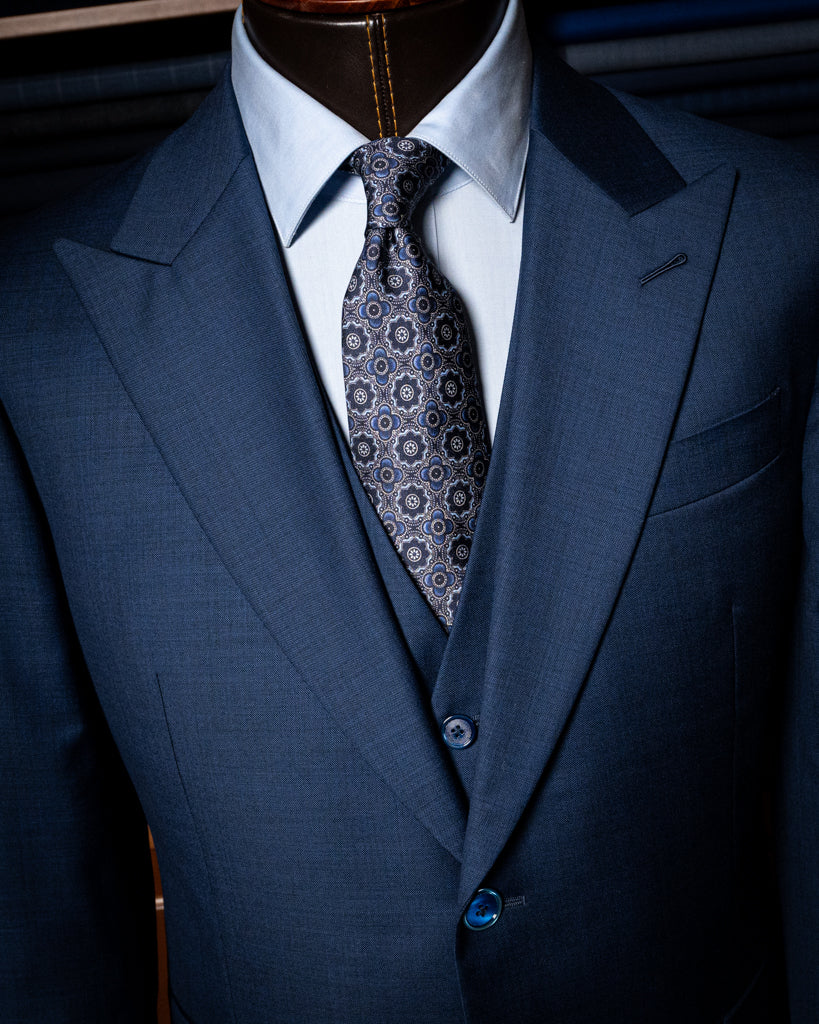 Bernini Navy Blue Suit with Vest
