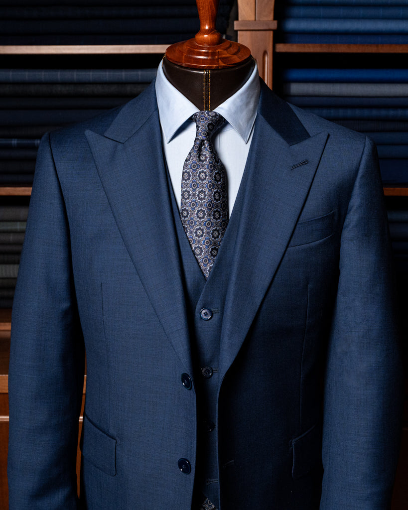 Bernini Navy Blue Suit with Vest