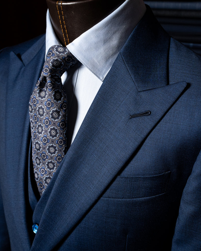 Bernini Navy Blue Suit with Vest