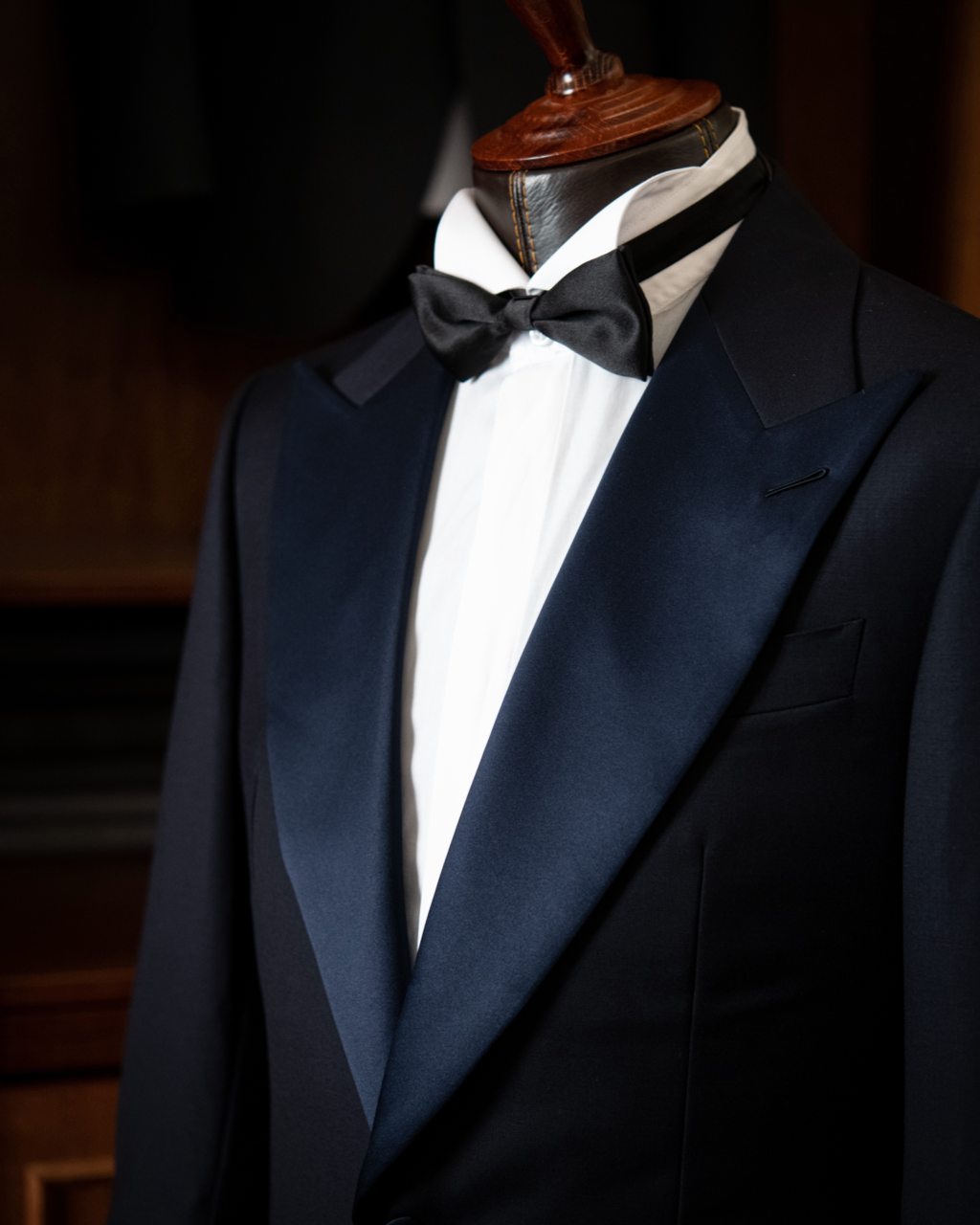 Black Michelangelo Tuxedo with Satin