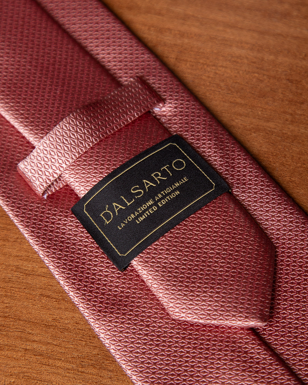 Cravatta Micro-Jacquard Rosa Antico