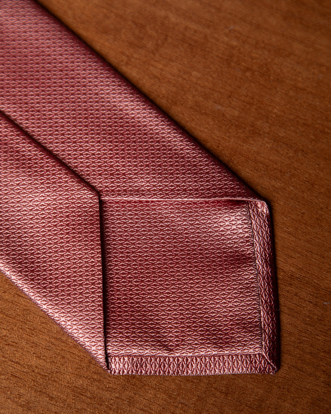 Cravatta Micro-Jacquard Rosa Antico