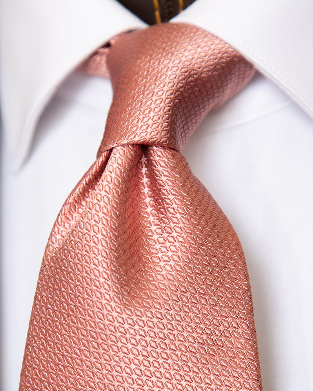Cravatta Micro-Jacquard Rosa Antico