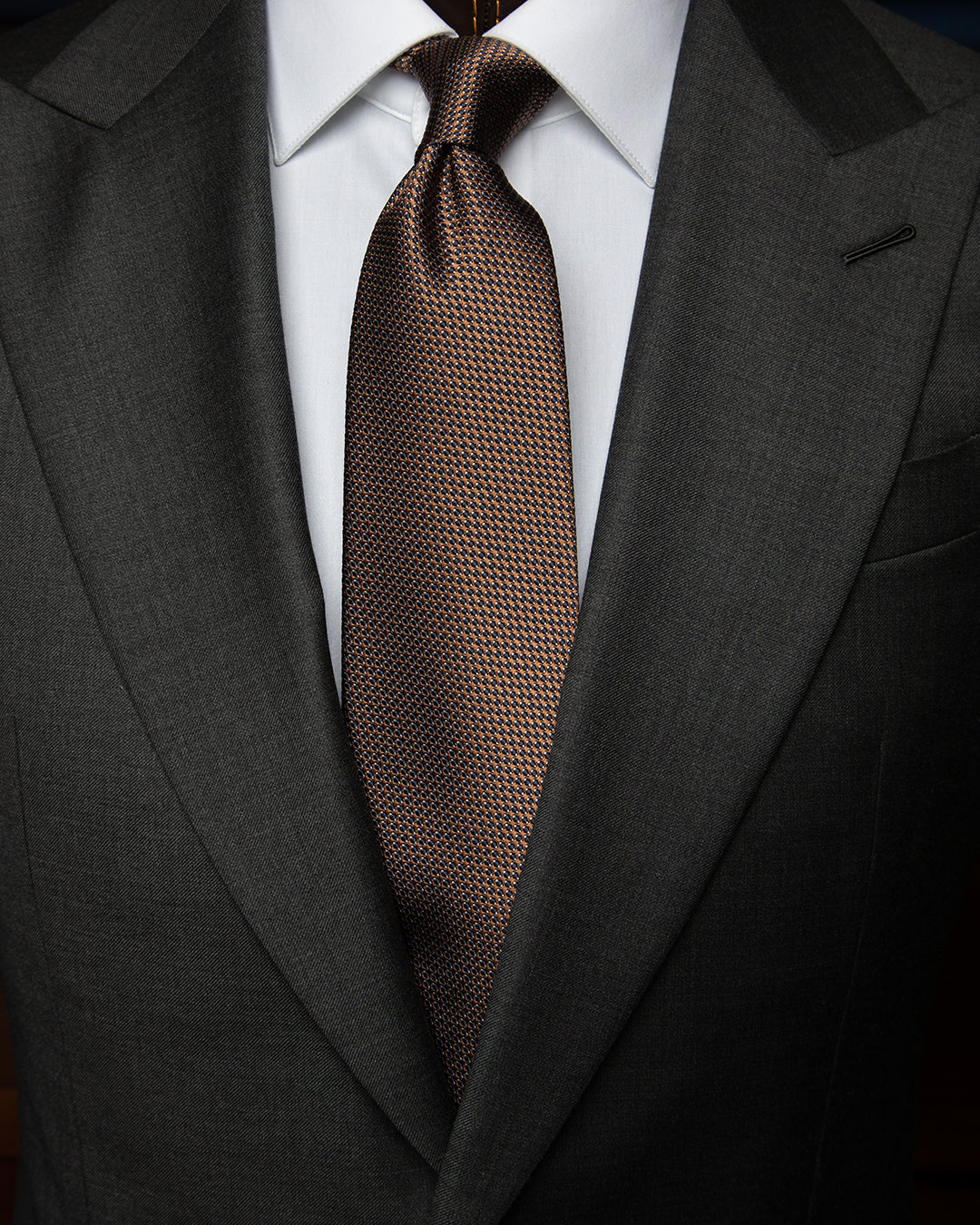 Cravatta Testa di Moro con Micro-Jacquard Blu