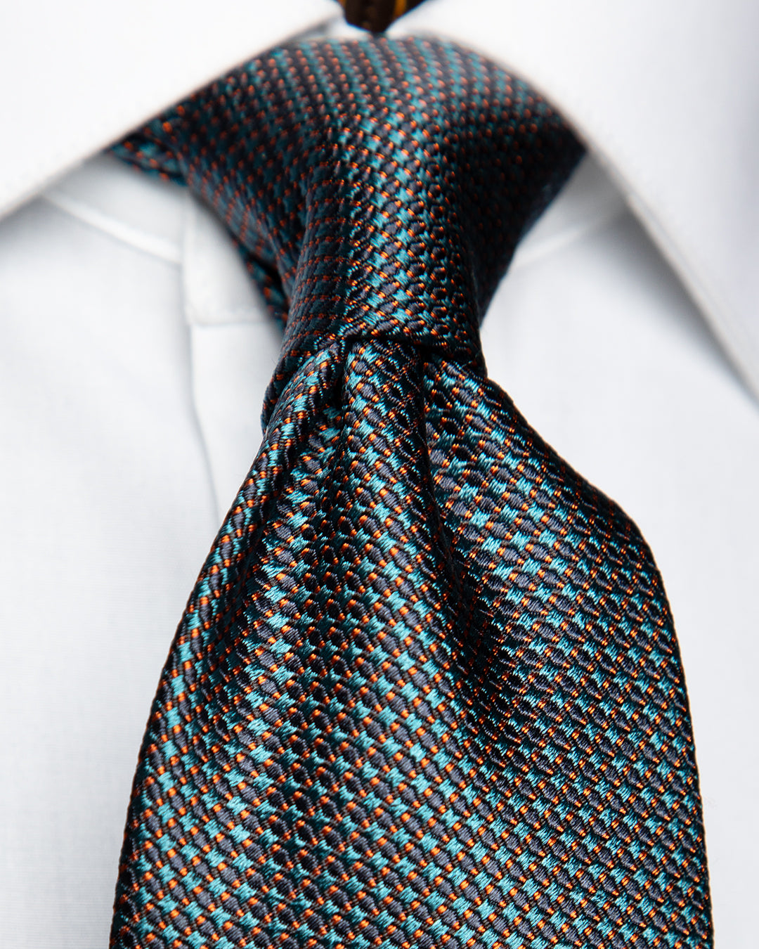Blue Tie with Micro Air Force and Copper Pattern