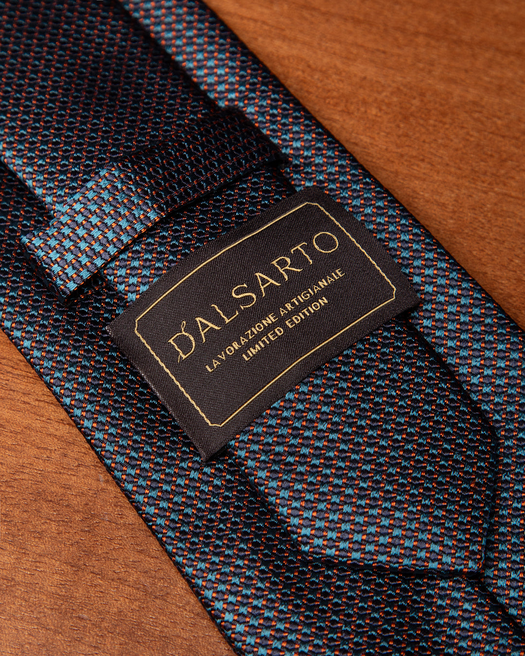 Blue Tie with Micro Air Force and Copper Pattern