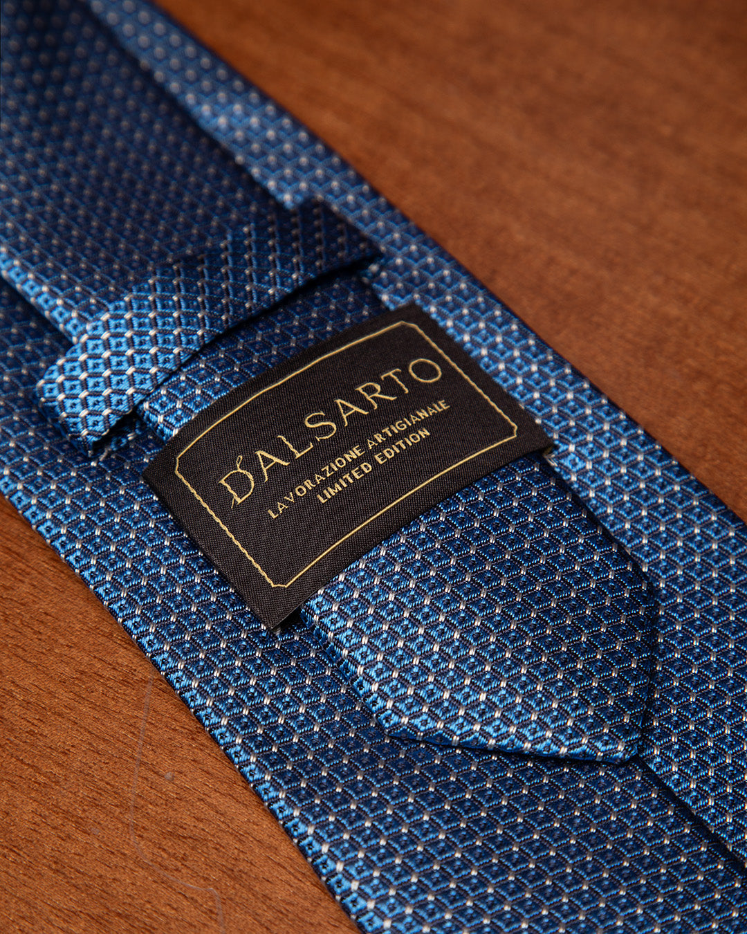 Cravatta Blu Nido d’Ape Color Avio