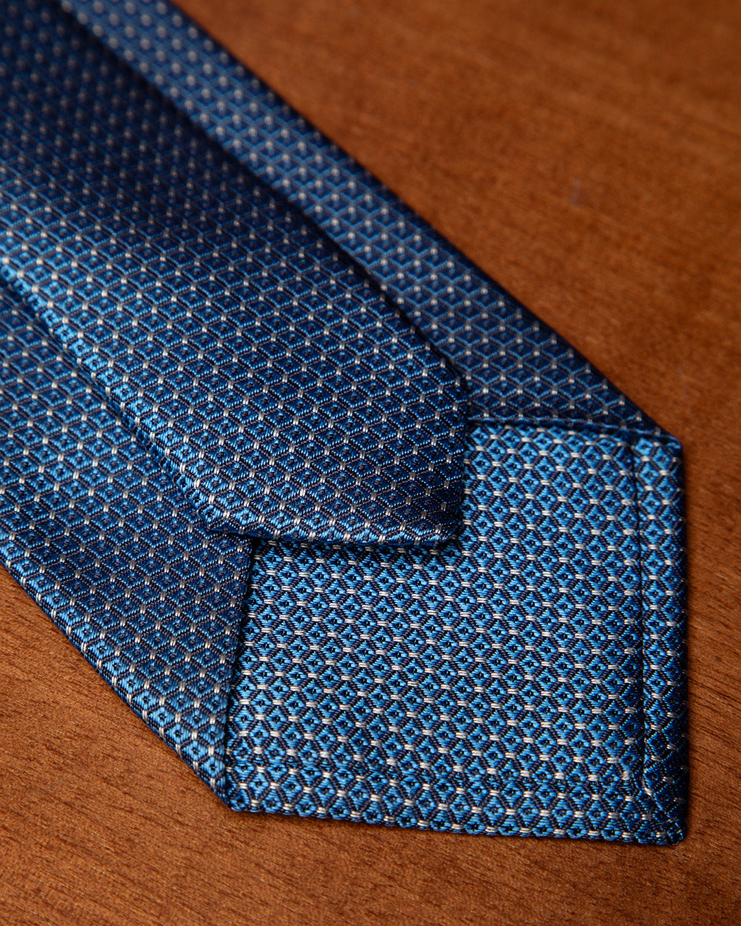 Cravatta Blu Nido d’Ape Color Avio