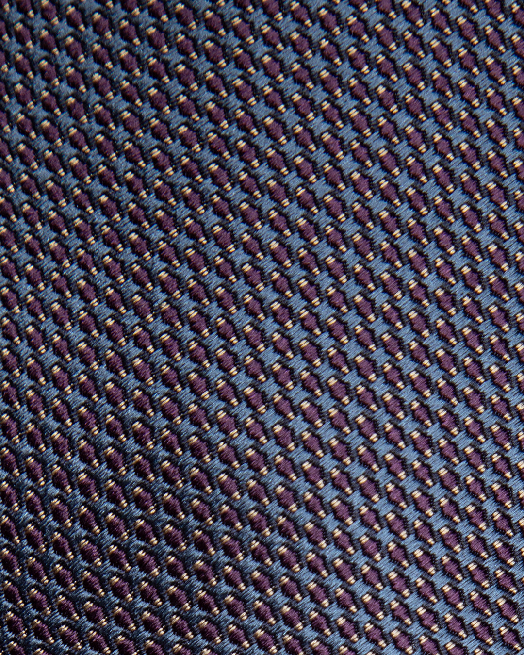 Cravatta Blu Notte con Micro-Jacquard Viola
