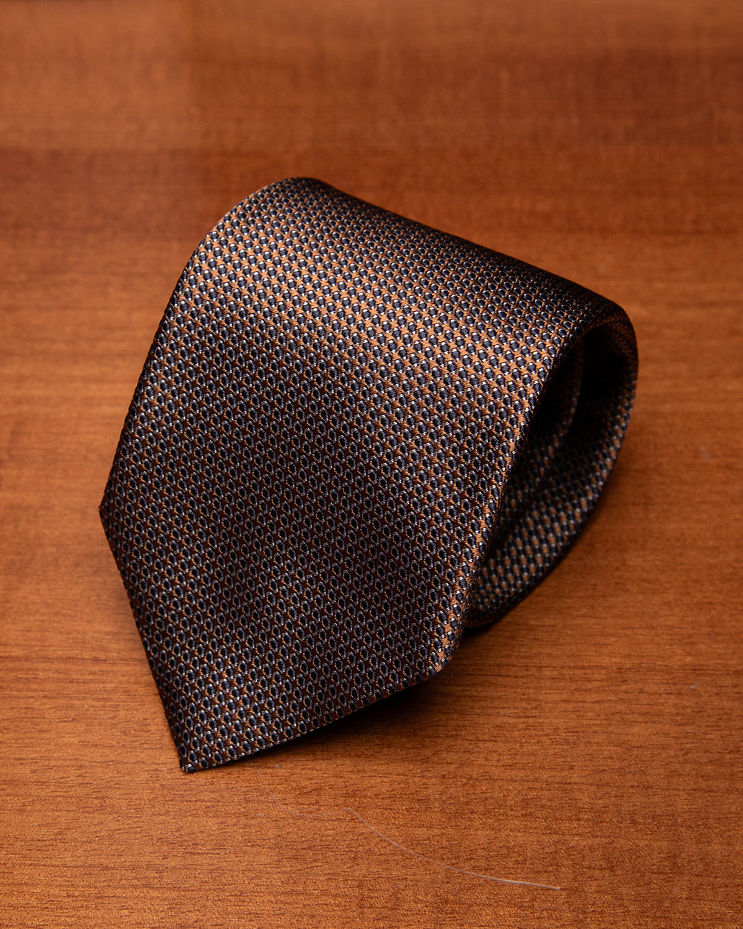 Cravatta Testa di Moro con Micro-Jacquard Blu