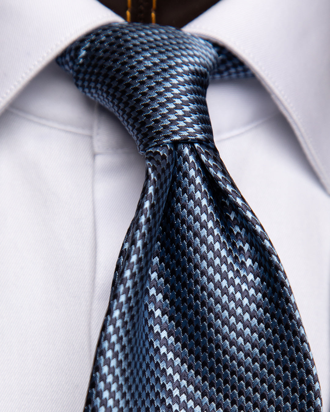 Cravatta Microtrama Blu e Azzurro