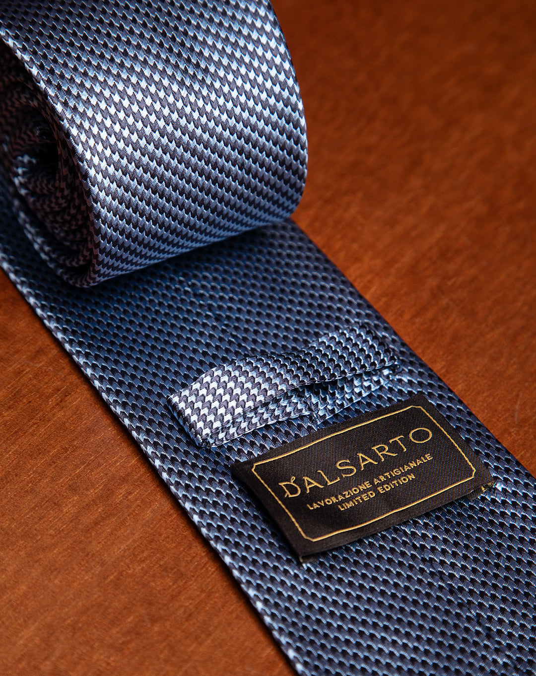 Cravatta Microtrama Blu e Azzurro