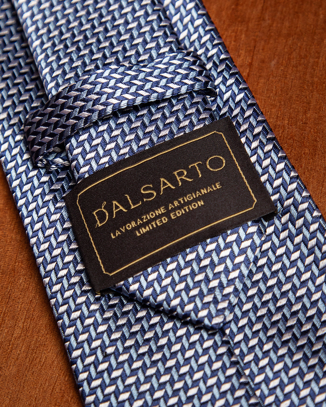 Cravatta Fantasia Bianca, Blu e Celeste