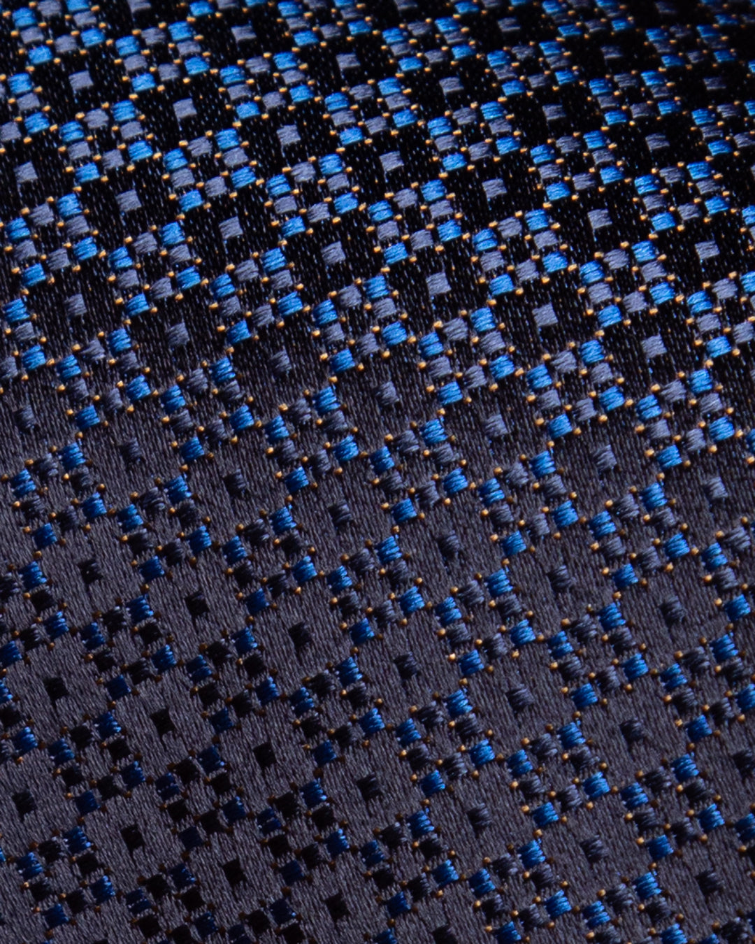 Cravatta Blu con Rombi in Seta