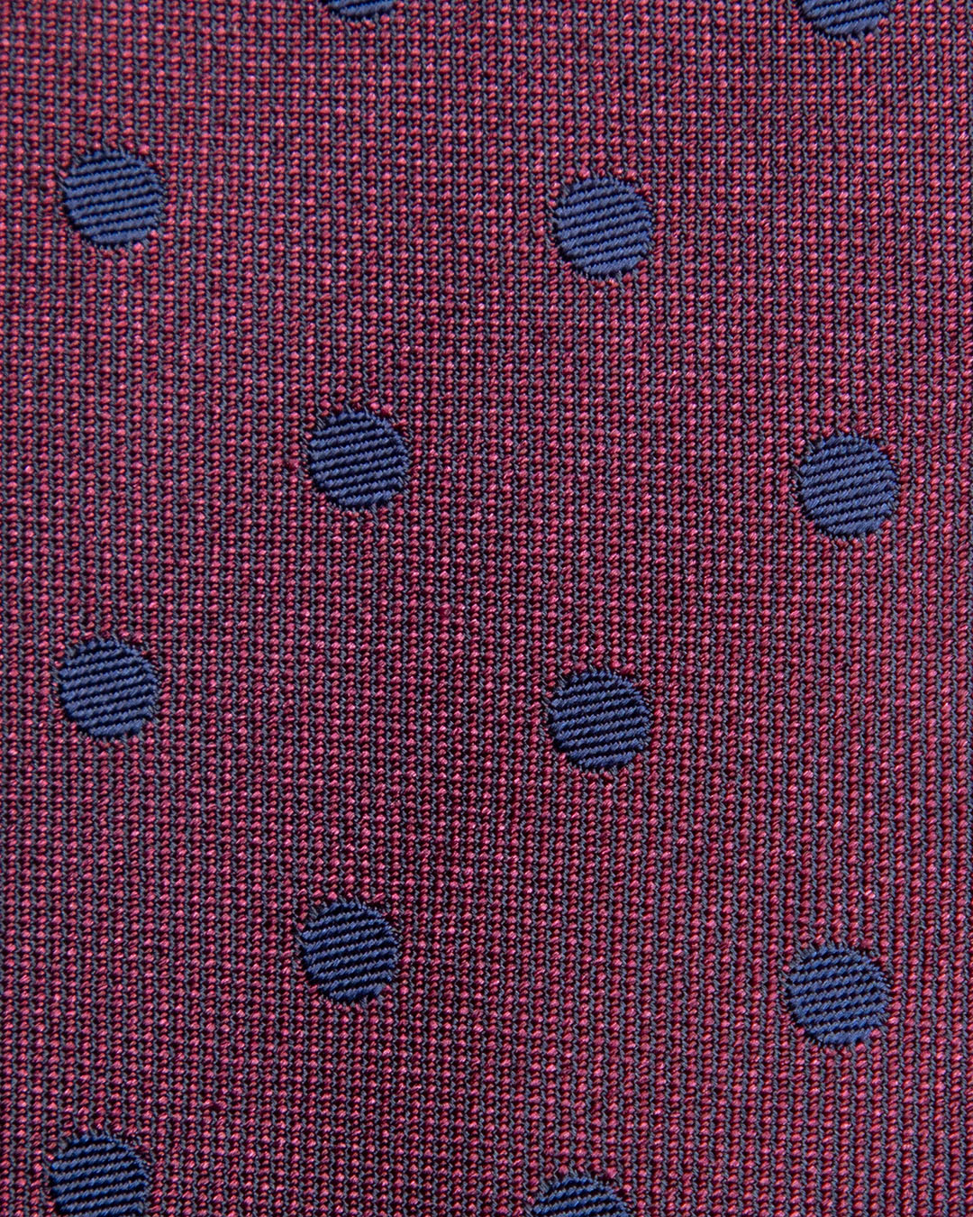 Cravatta Bordeaux con Pois Blu