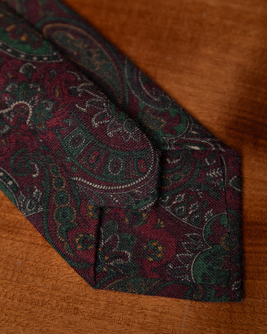 Burgundy Tie with Floral Pattern