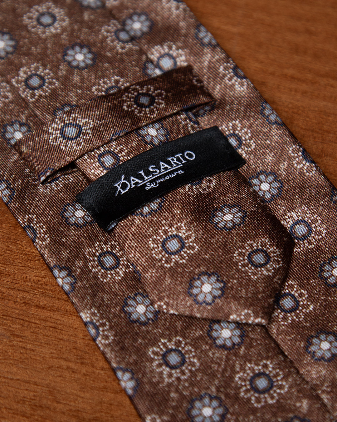 Brown Tie with Flowers