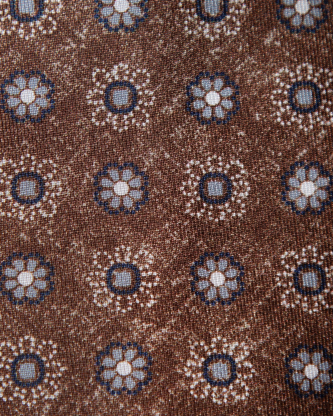 Brown Tie with Flowers