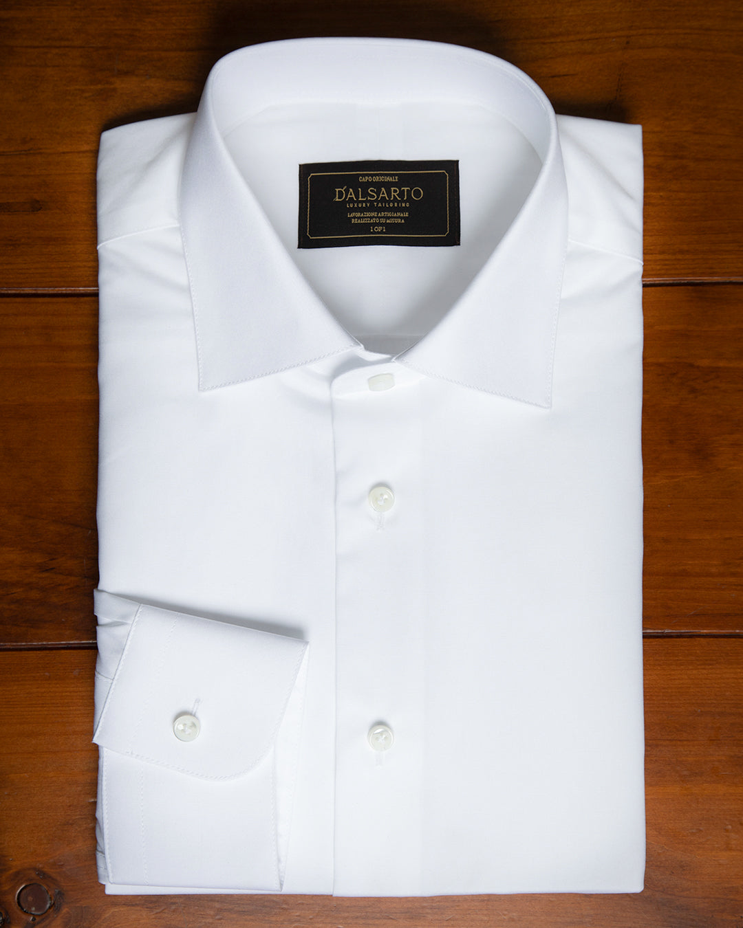 Camicia Bianca con Collo Francese