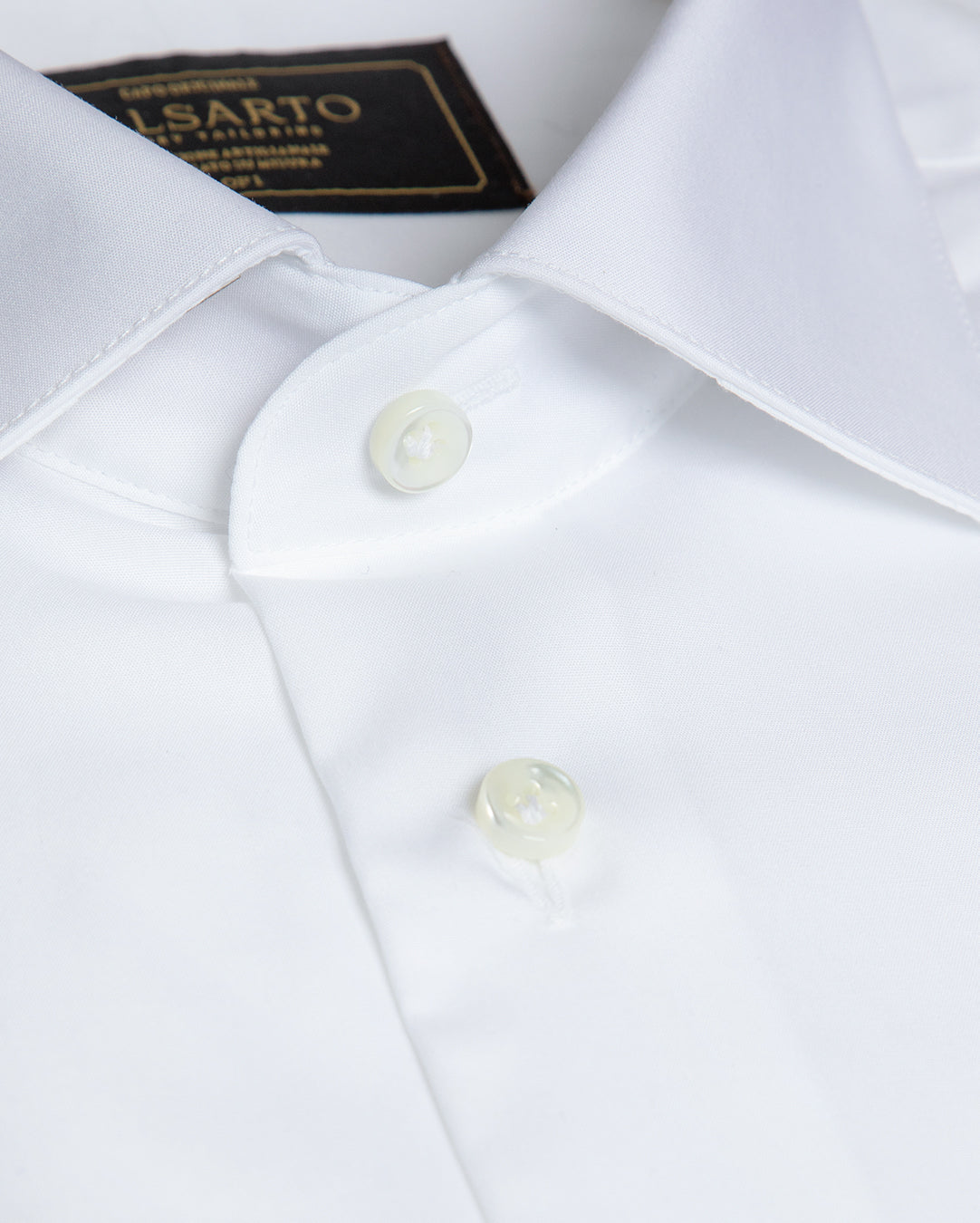 Camicia Bianca con Collo Francese
