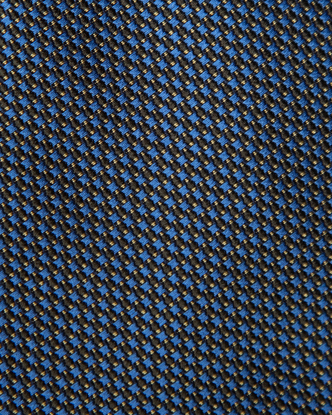 Blue Tie with Black Micro-Jacquard