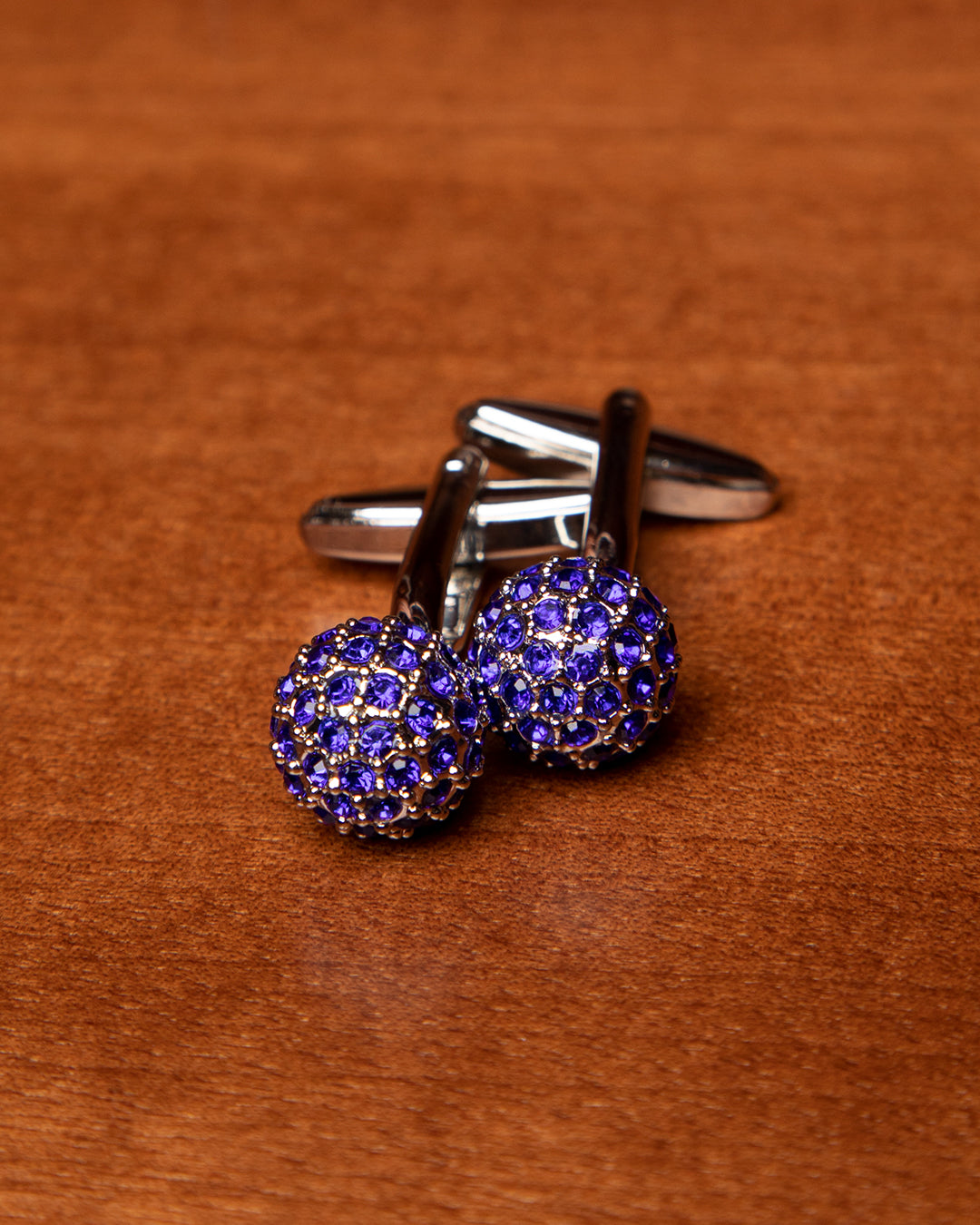 Gold and Purple Cufflinks