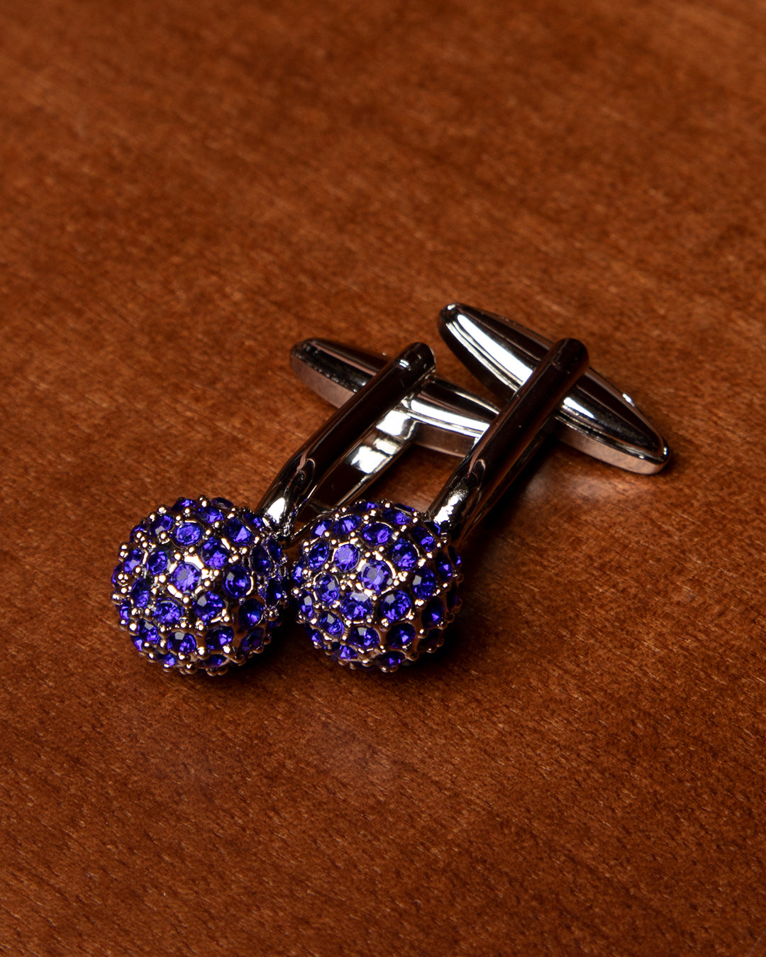 Gold and Purple Cufflinks
