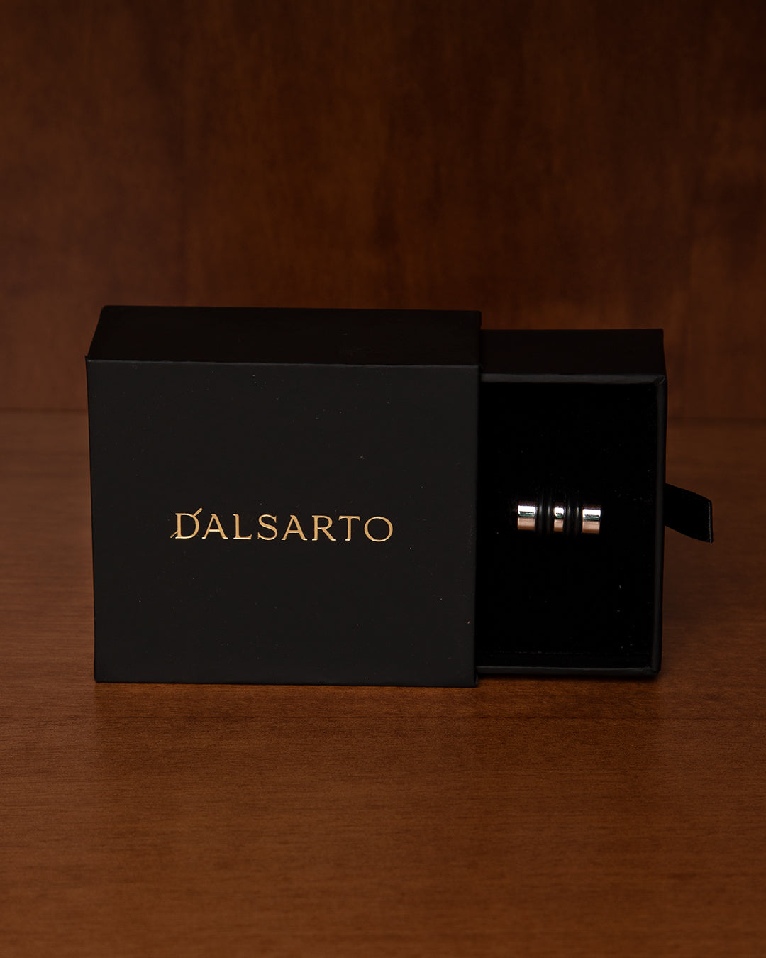 Gemelli Color Argento con Cilindro Nero