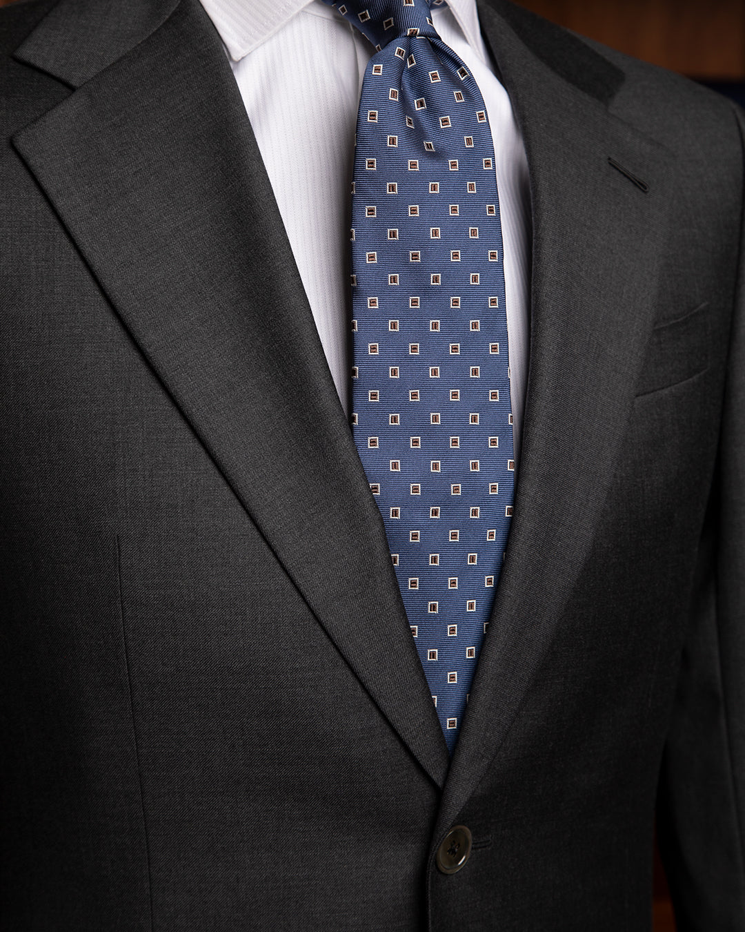 Medium Grey Giotto Jacket with Classic Lapels