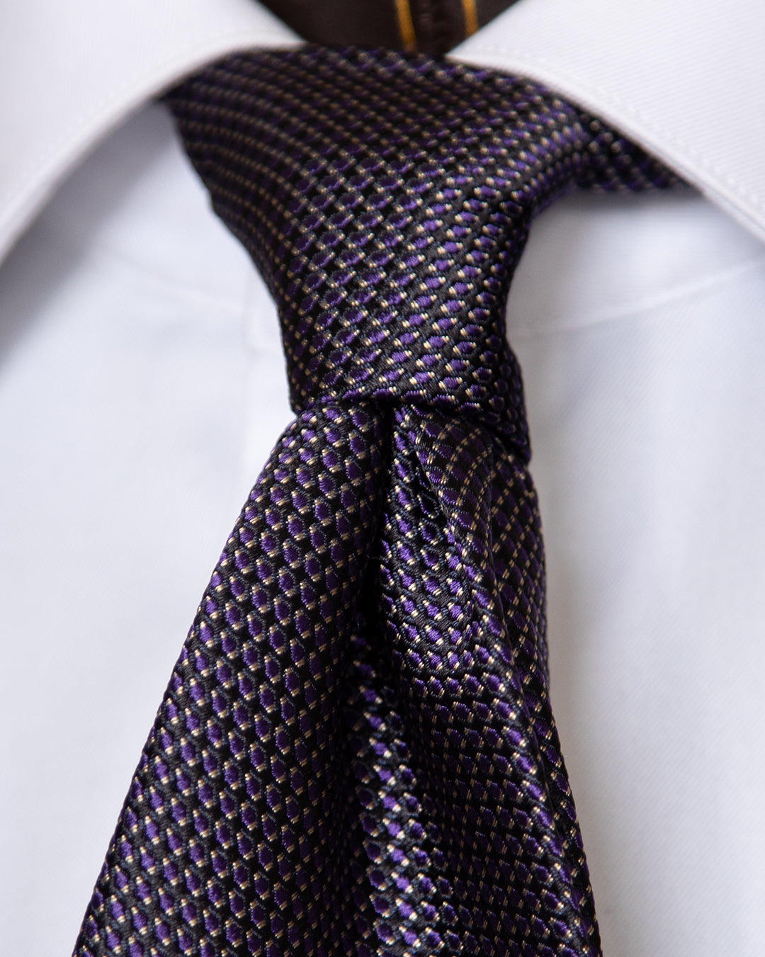 Cravatta Micro-Jacquard Viola Imperiale