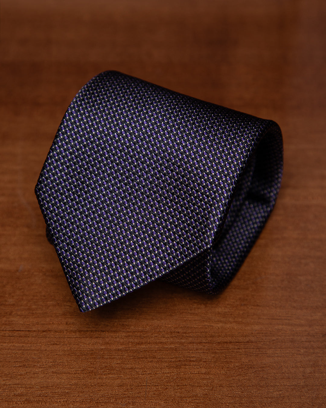 Cravatta Micro-Jacquard Viola Imperiale