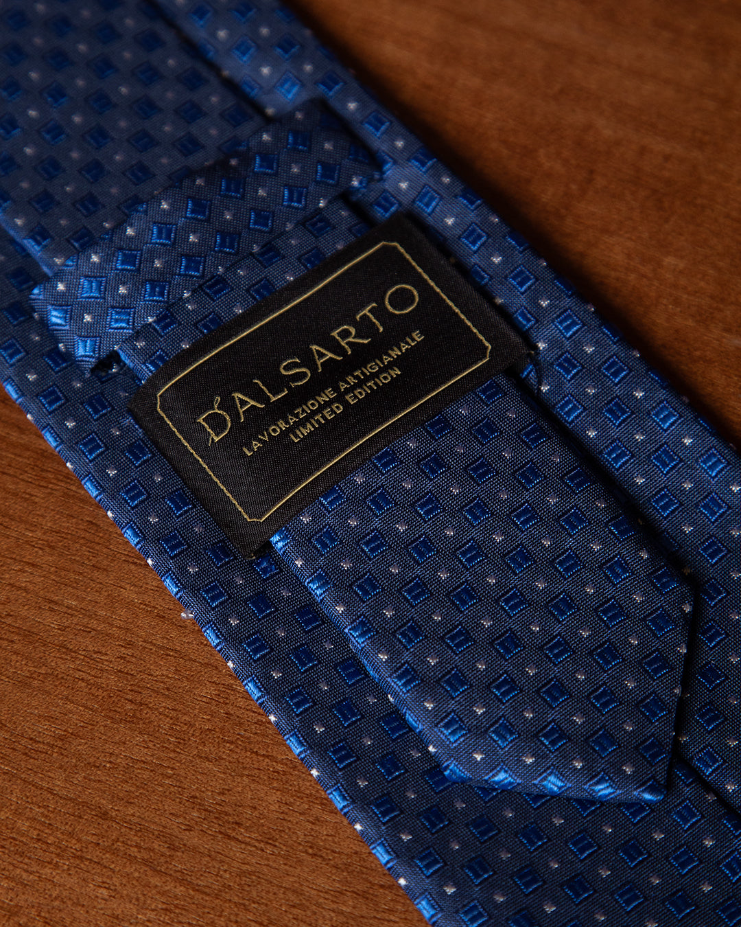 Midnight Blue Tie with Light Blue Checks