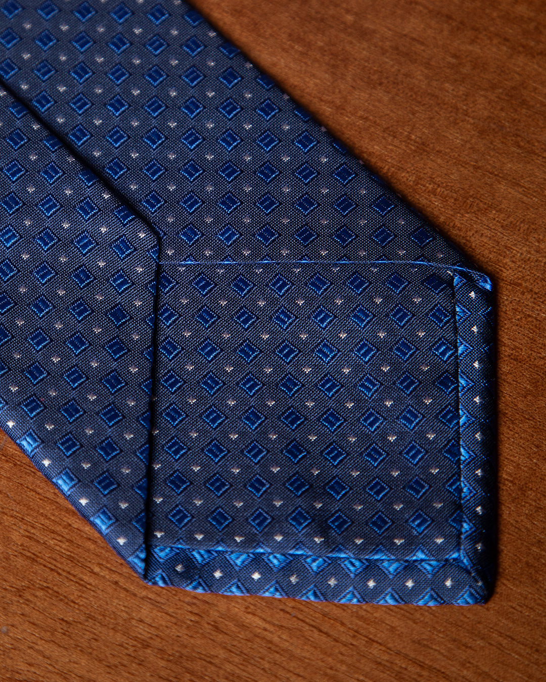 Midnight Blue Tie with Light Blue Checks