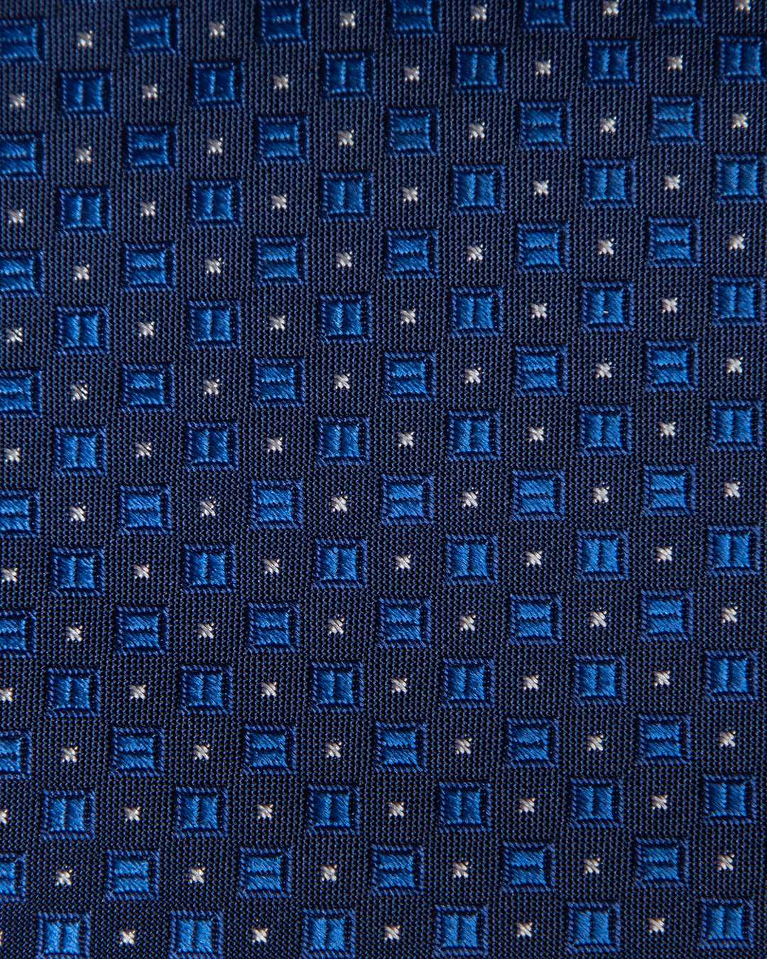 Midnight Blue Tie with Light Blue Checks