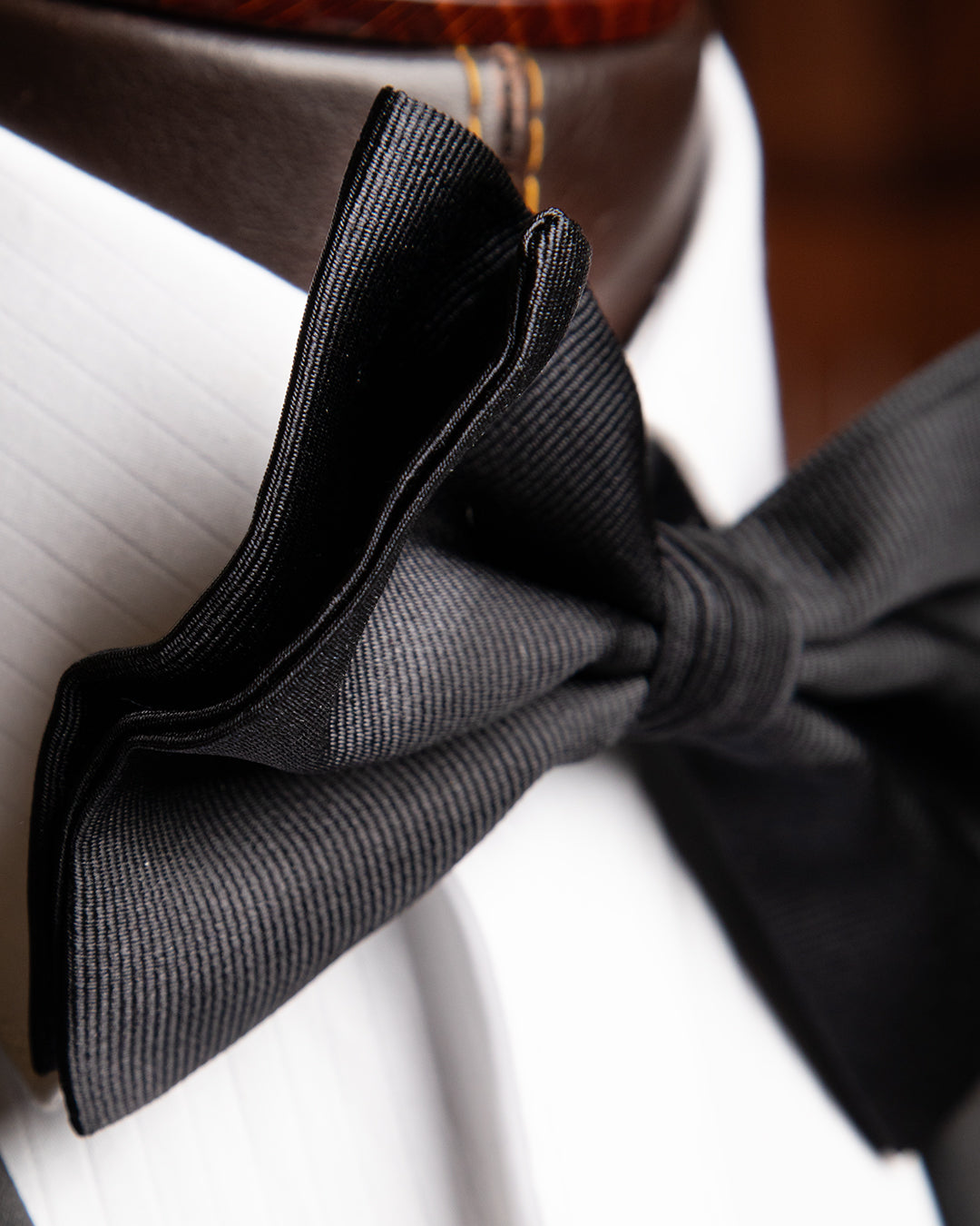 Black Grosgrain Bow Tie