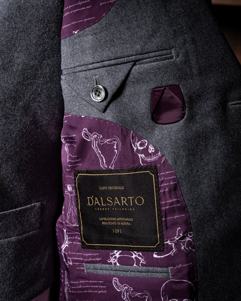 Abito Bernini Flanella Grigio con Gilet