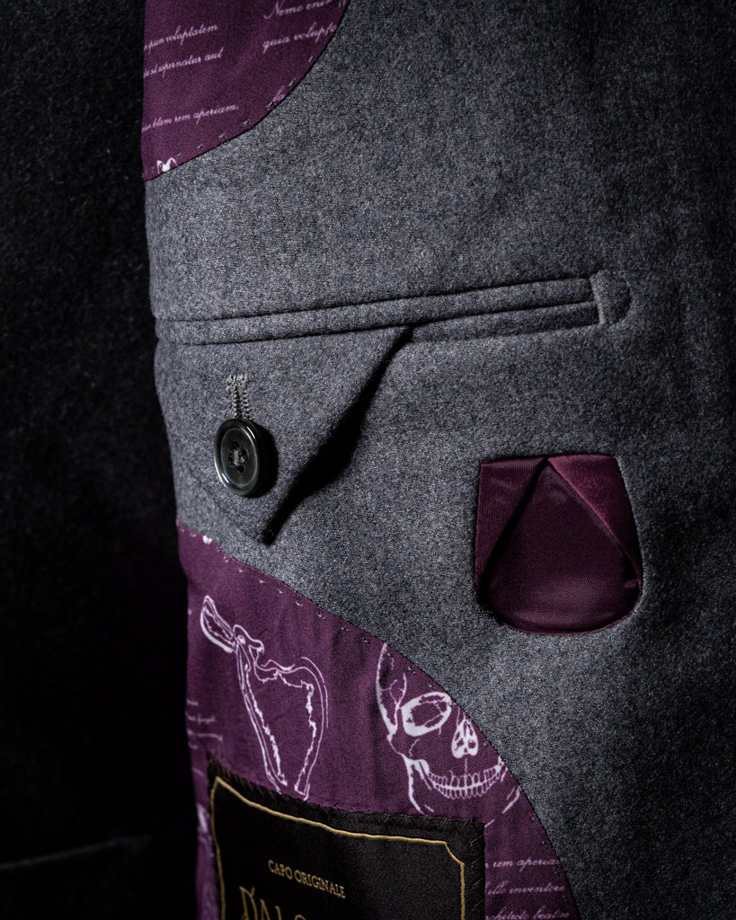 Abito Bernini Flanella Grigio con Gilet