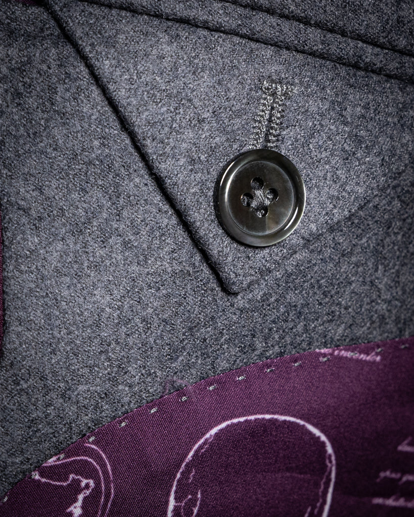 Abito Bernini Flanella Grigio con Gilet
