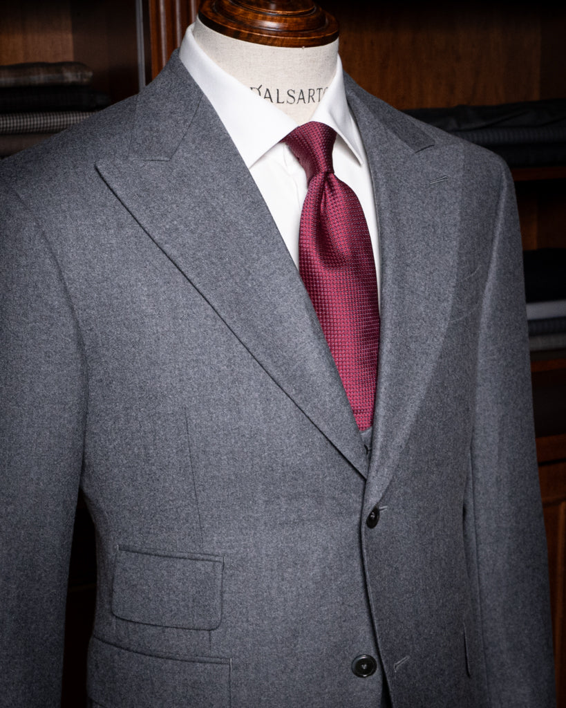 Abito Bernini Flanella Grigio con Gilet