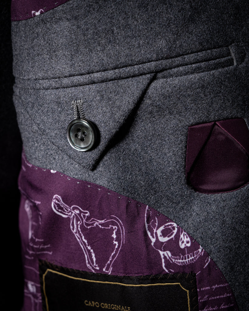 Abito Bernini Flanella Grigio con Gilet