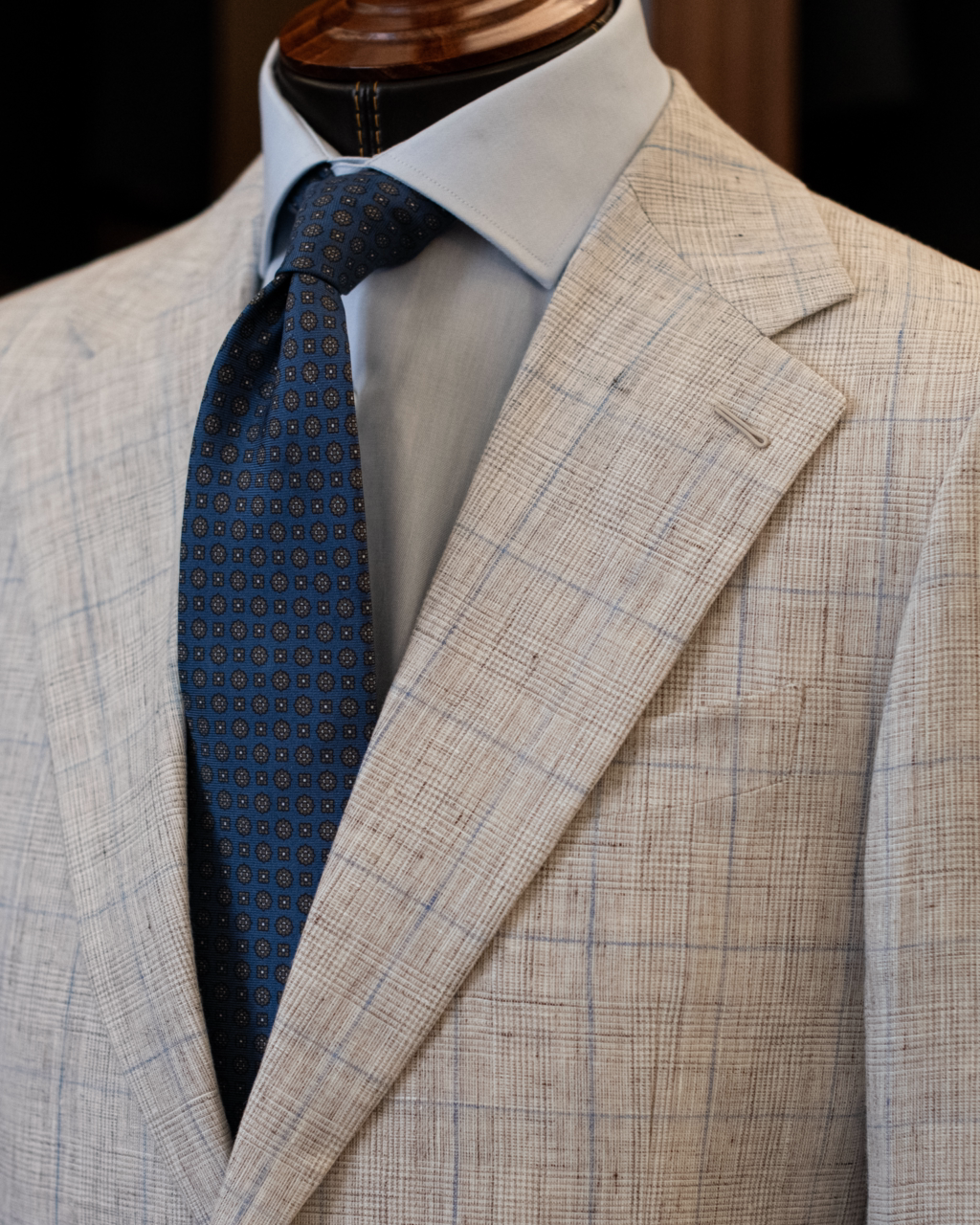 Modernico Beige Checkered Suit