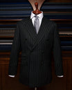 Perugino Black Pinstripe Suit