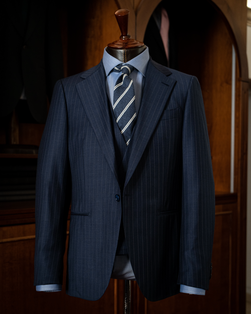 Modernico 3-Piece Pinstriped Blue Night Suit