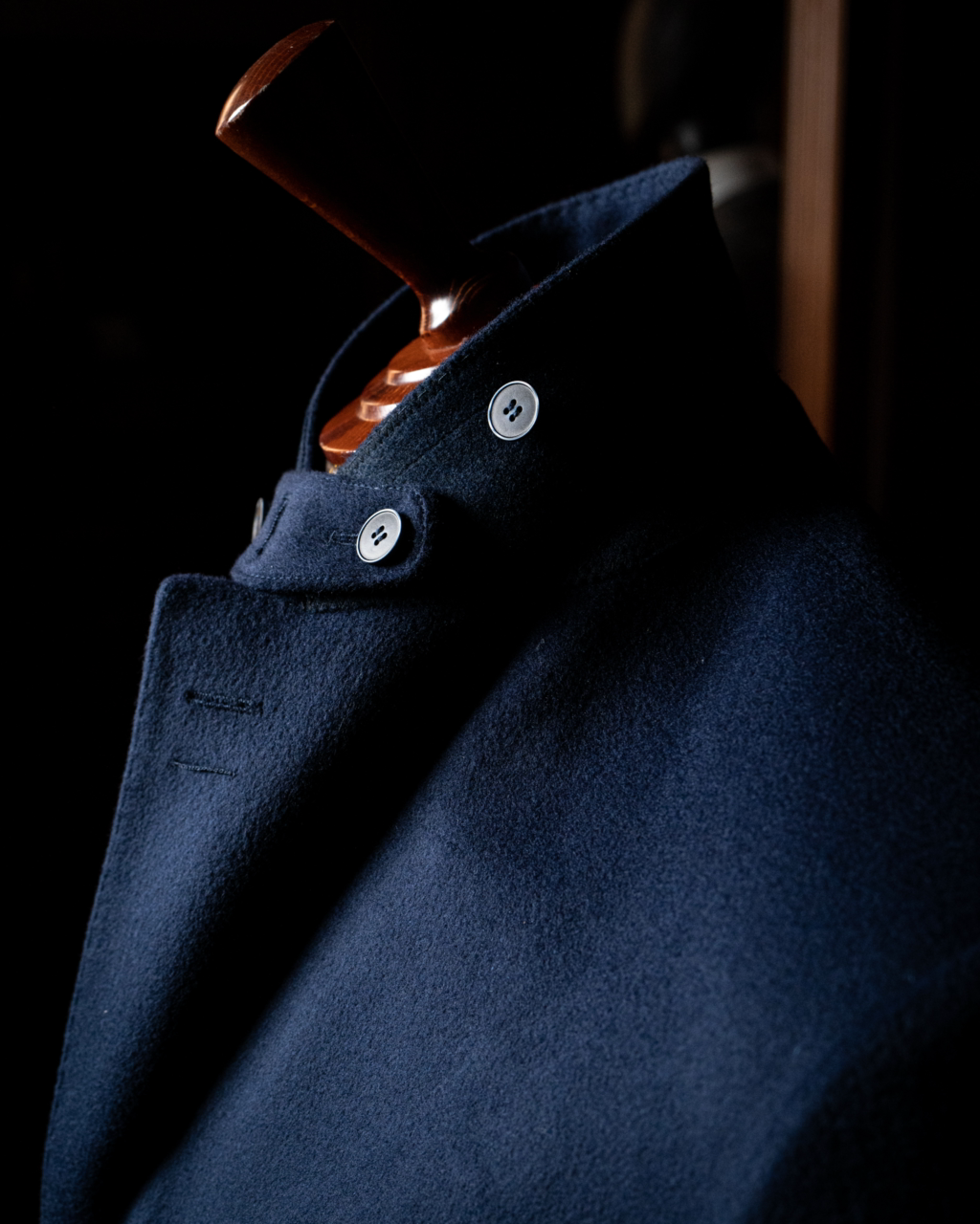 Cappotto Blu Tre Bottoni
